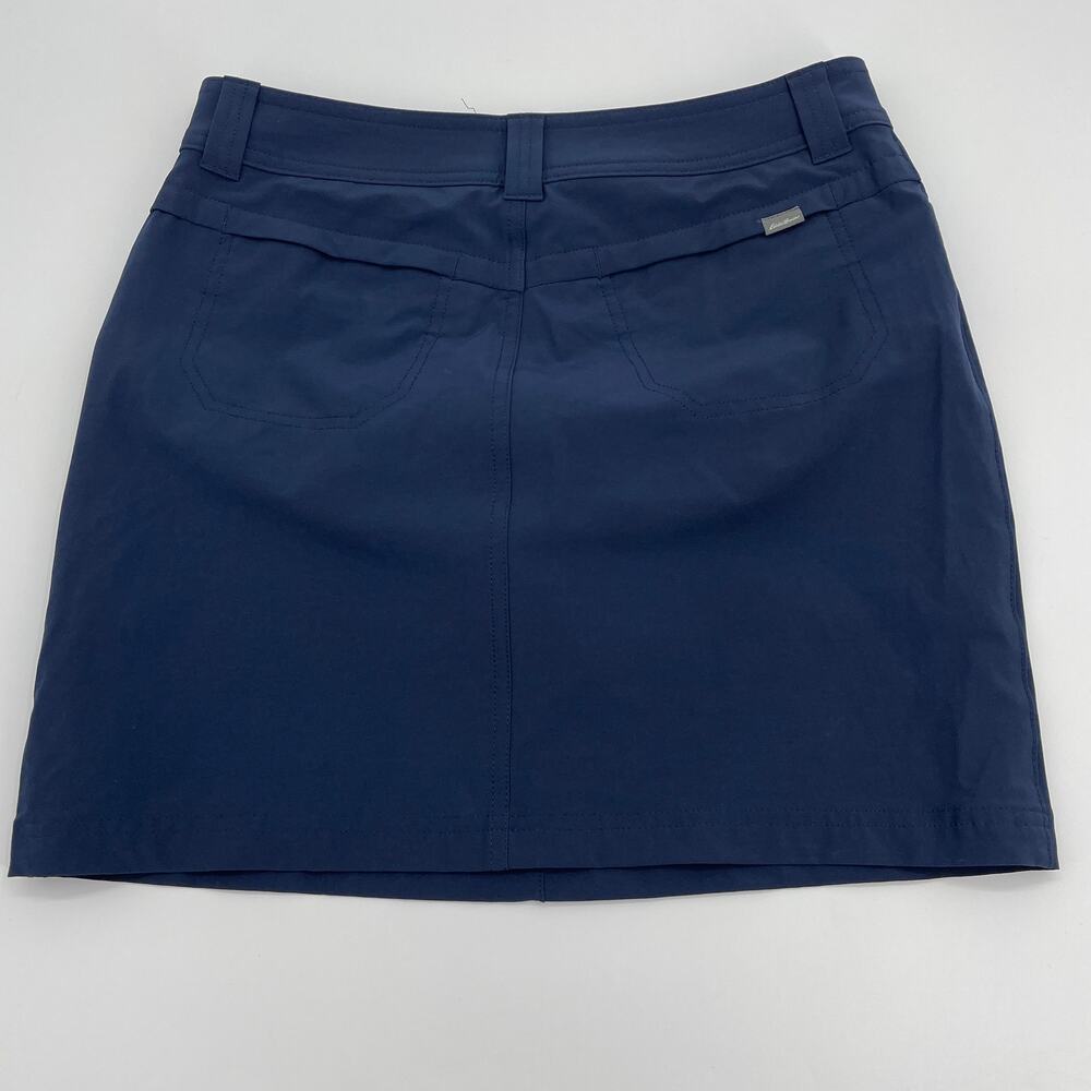 EDDIE BAUER Stretch Mini Skort Womens Size 4 Outdoor Hiking Preppy Skirt Blue - Picture 2 of 8
